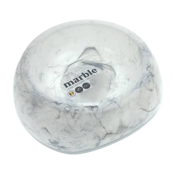 Ecuelle blanche marbré 0.6 litres ø 21 cm pour chat et chien - Image 1