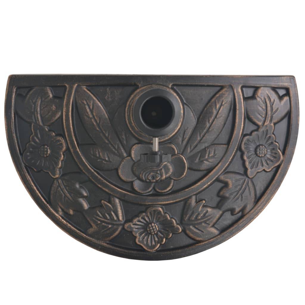 ComfortXL - Socle de Parasol Demi-Cercle en Résine 9 kg Base Décorative pour Balcon Bronze – ComfortXL Outdoor Living - Image 5