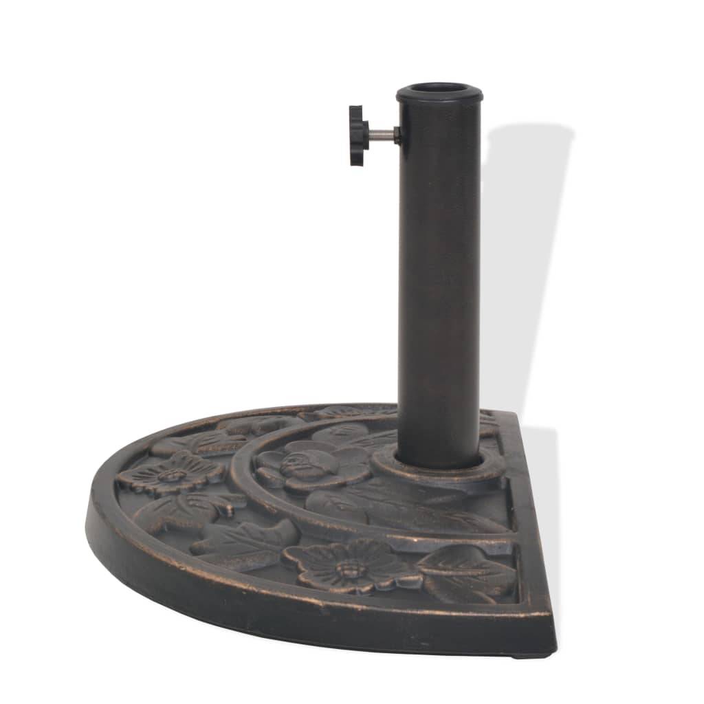 ComfortXL - Socle de Parasol Demi-Cercle en Résine 9 kg Base Décorative pour Balcon Bronze – ComfortXL Outdoor Living - Image 4
