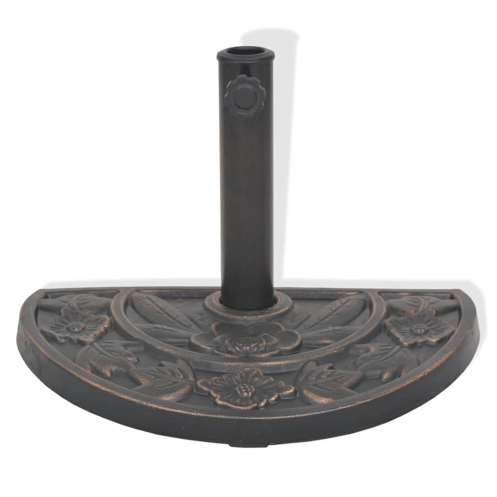 ComfortXL - Socle de Parasol Demi-Cercle en Résine 9 kg Base Décorative pour Balcon Bronze – ComfortXL Outdoor Living - Image 2