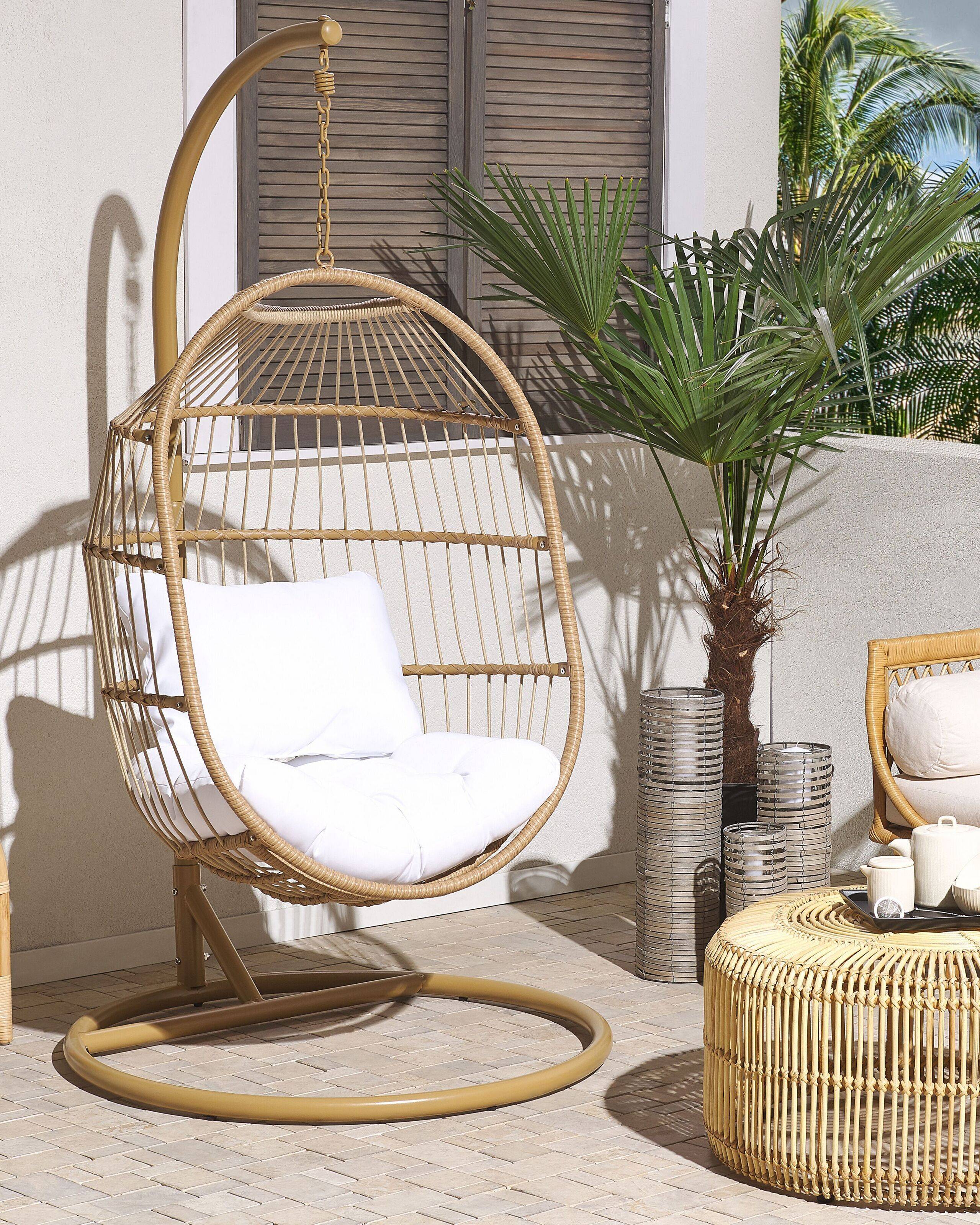Beliani - Chaise porte-à-faux Polyrotin Naturel ALBA - Beliani - Imagen 1