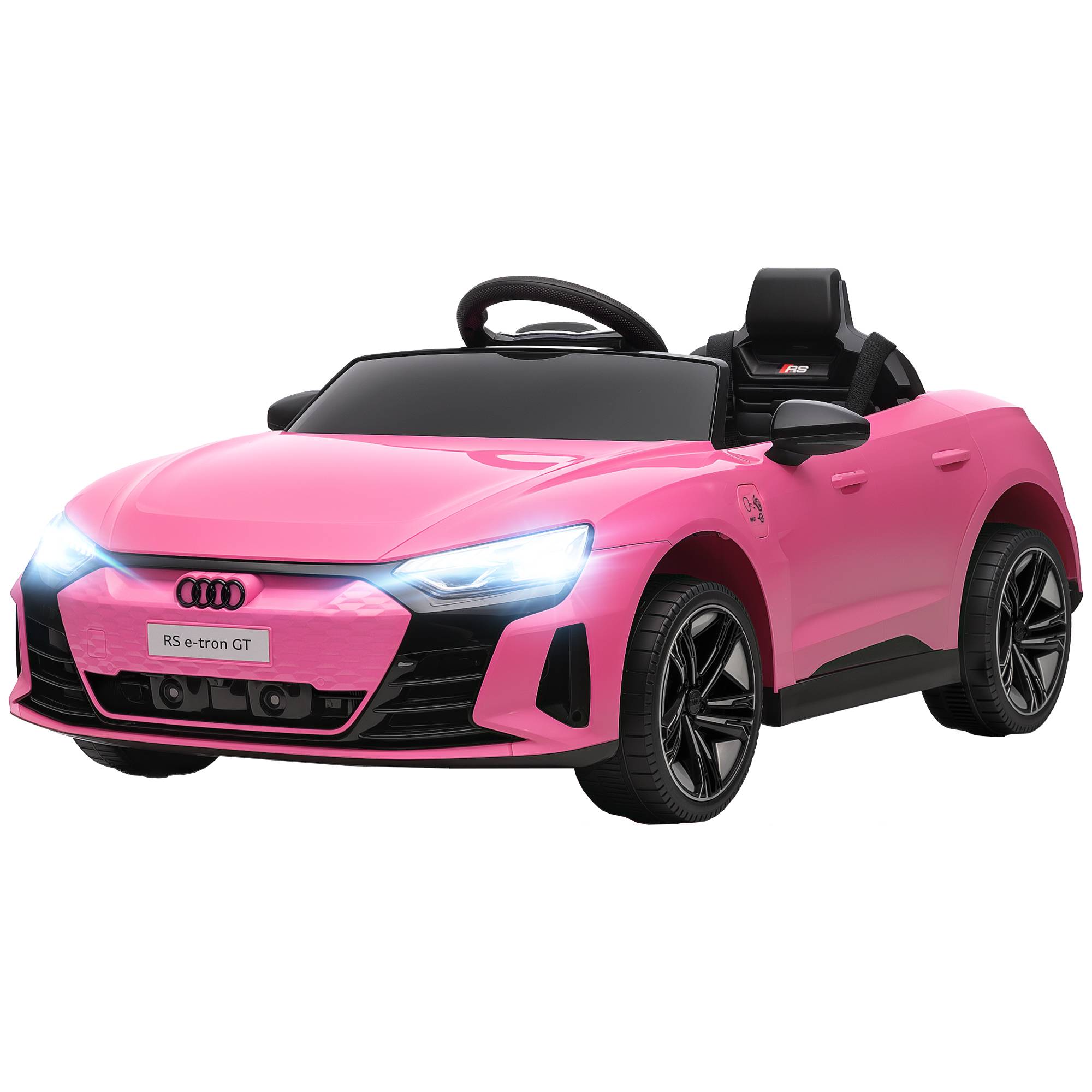 Voiture véhicule électrique enfant 12 V - télécommande parentale - effets sonores, lumineux - Audi RS E-tron GT rose - Image 2
