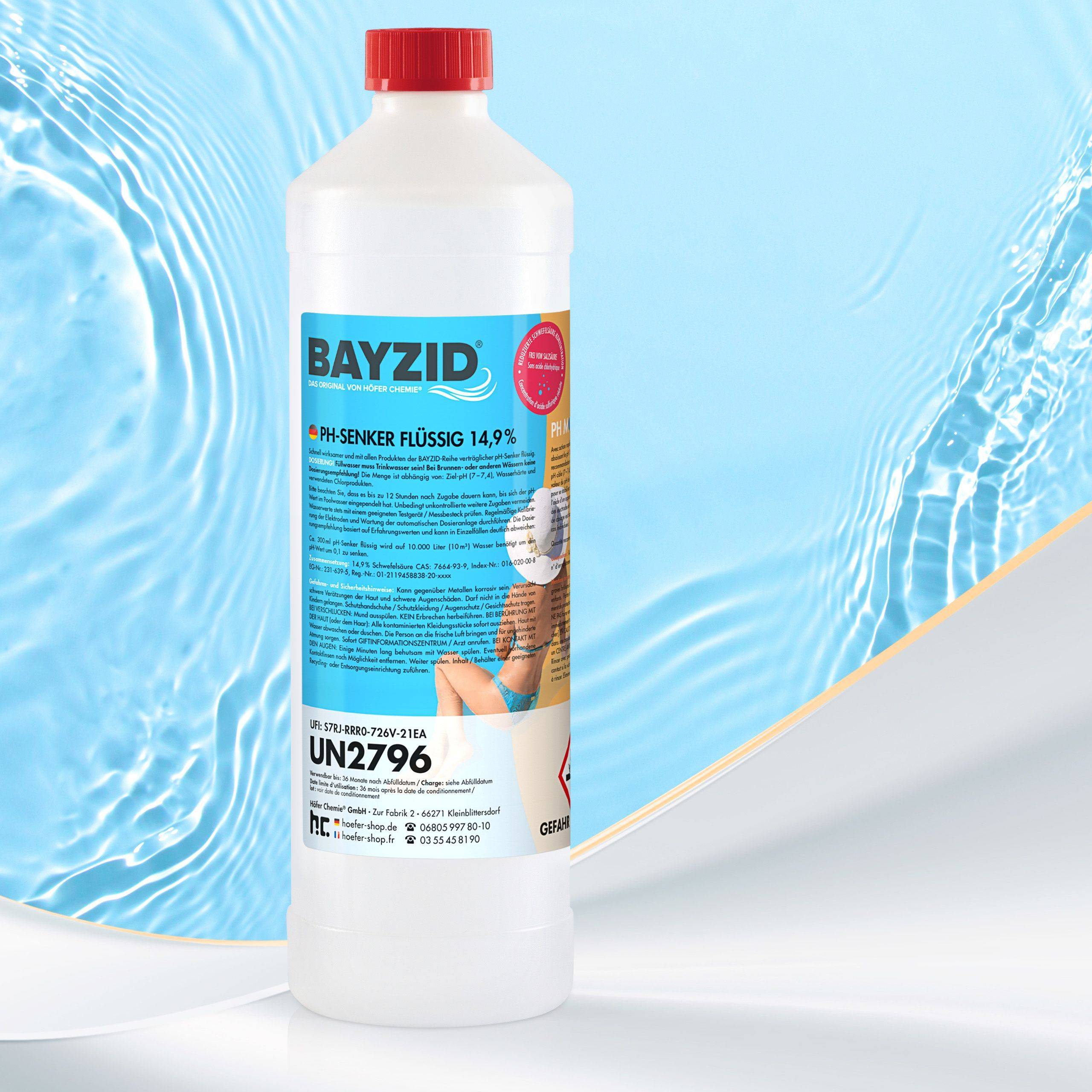 pH moins liquide 14,9% Bayzid® en bouteille de 1 KG x 1 - Image 6