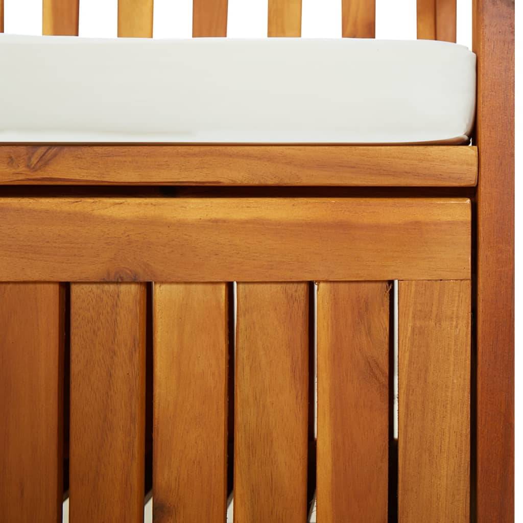 Helloshop26 - Banc de jardin meuble de patio d'extérieur terrasse de rangement avec coussin 170 x 63 x 84 cm bois d'acacia solide - Imagen 6