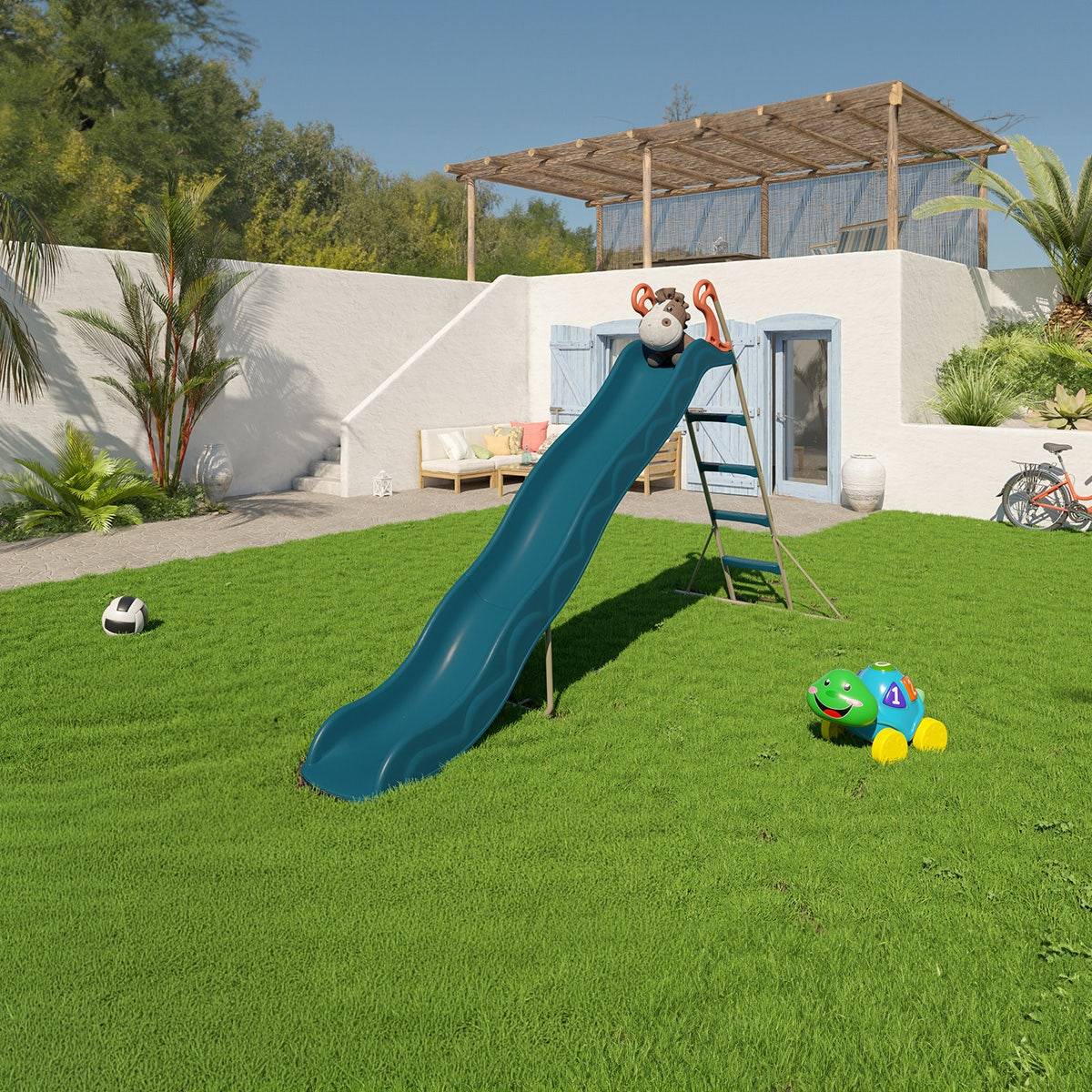 Trigano Jardin - Toboggan Actou bleu 3 m plateforme 1,45 m 3 12 ans Trigano - Image 4