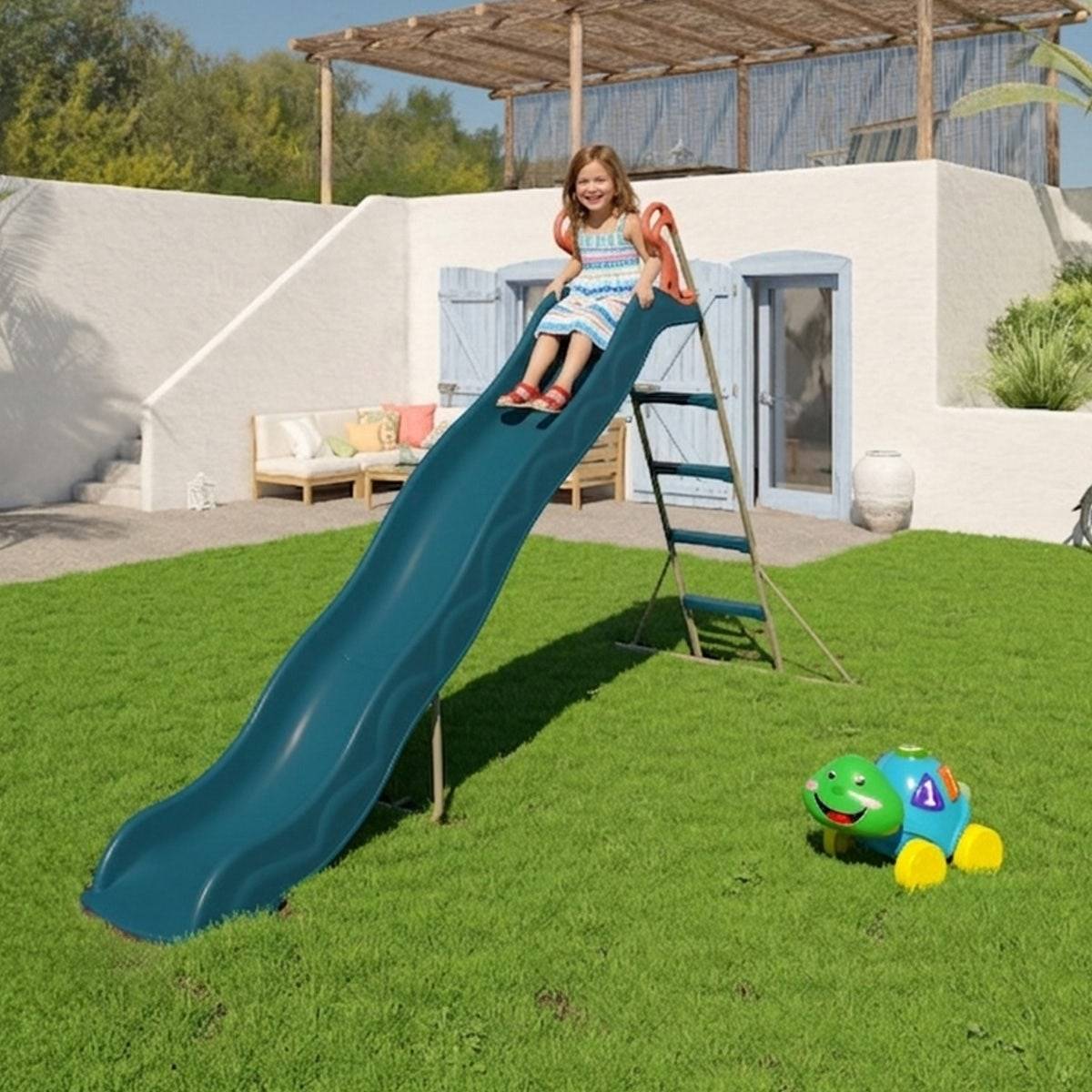 Trigano Jardin - Toboggan Actou bleu 3 m plateforme 1,45 m 3 12 ans Trigano - Image 6