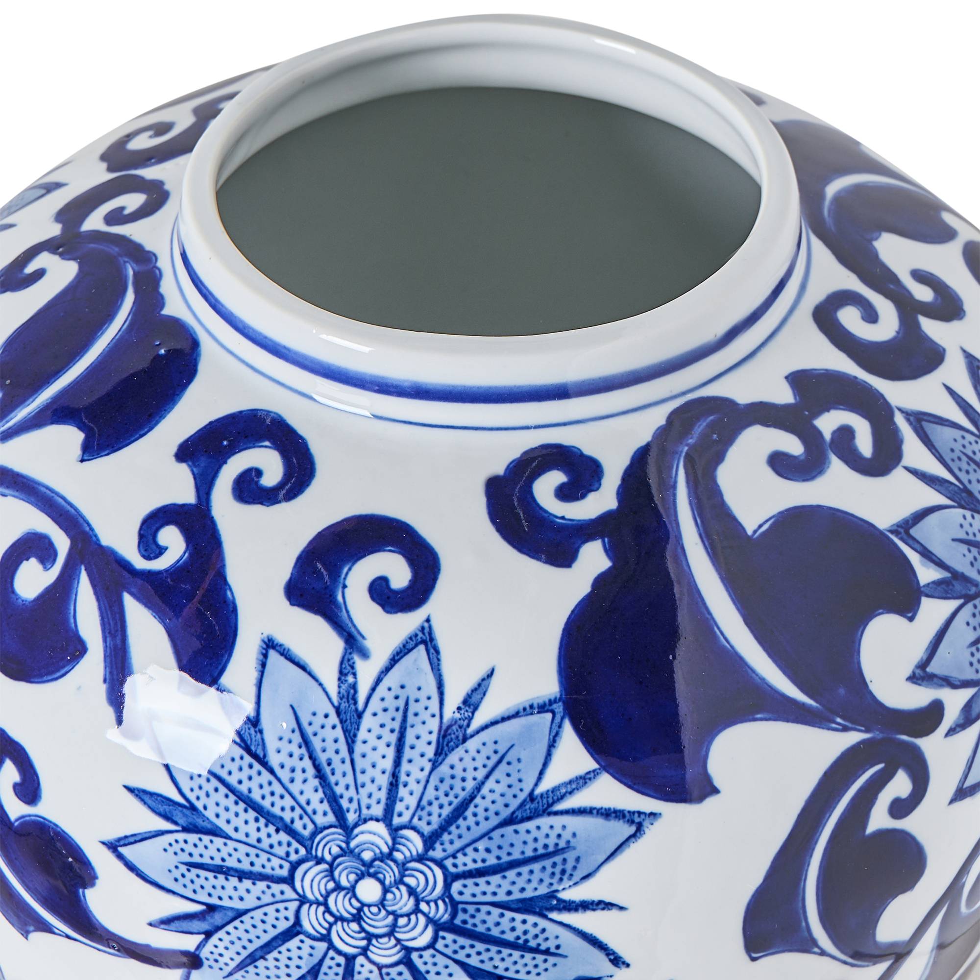 Beliani - Vase à fleurs Porcelaine Blanc/bleu GIRONA - 23x23x35- Beliani - Image 4