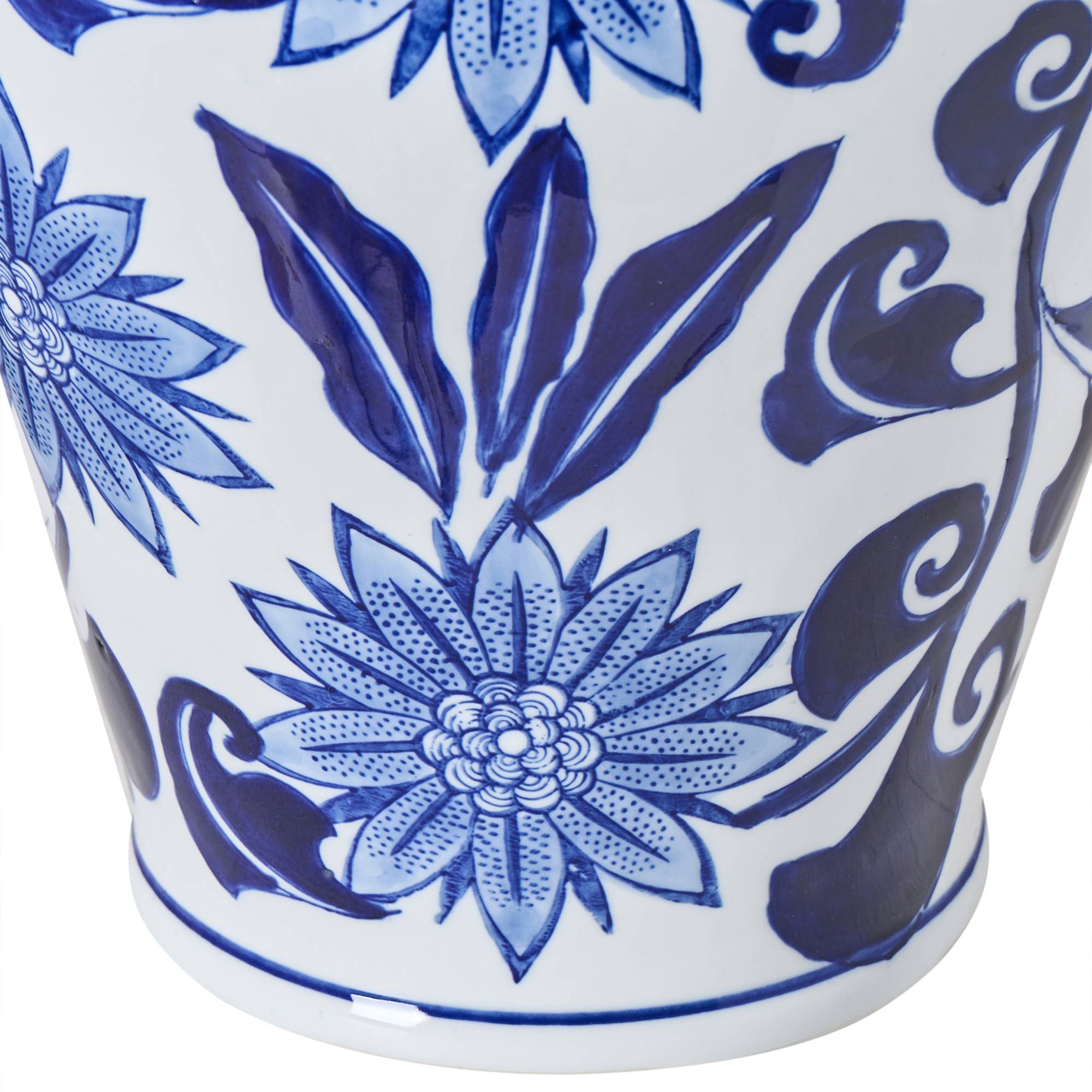 Beliani - Vase à fleurs Porcelaine Blanc/bleu GIRONA - 23x23x35- Beliani - Image 5