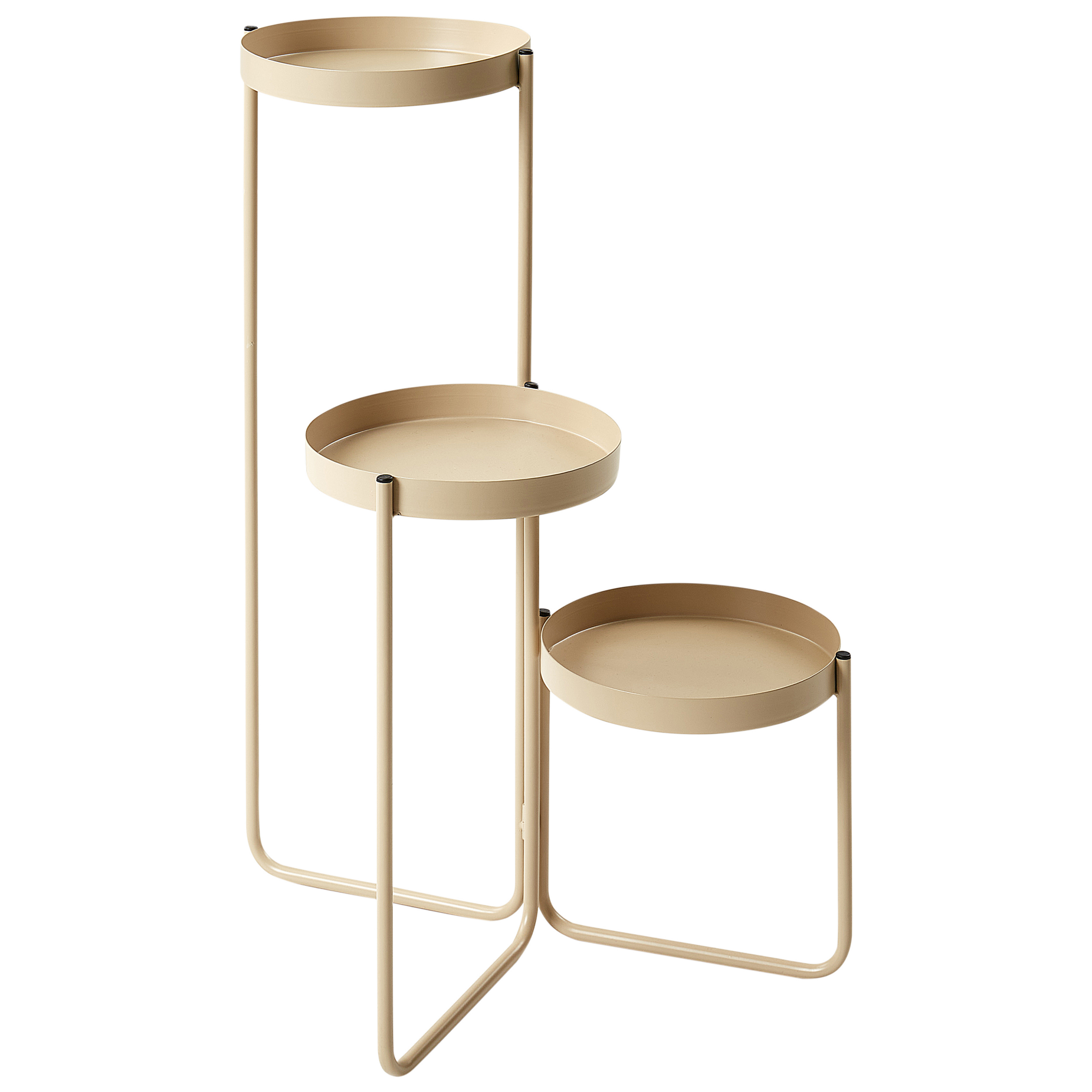 Cache-pot d'intérieur Métal Beige FRAGARIA - Beliani - Image 1