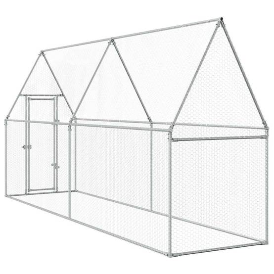 Poulailler XXL en acier galvanisé enclos extérieur volière 400x100x190 cm – ComfortXL Outdoor Living - Image 6