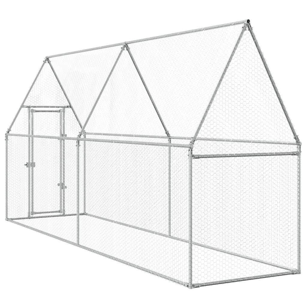 Poulailler XXL en acier galvanisé enclos extérieur volière 400x100x190 cm – ComfortXL Outdoor Living - Image 6