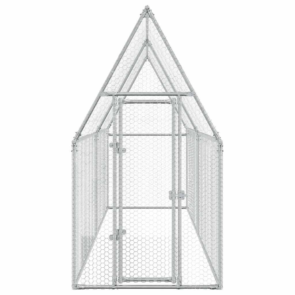 Poulailler XXL en acier galvanisé enclos extérieur volière 400x100x190 cm – ComfortXL Outdoor Living - Image 4