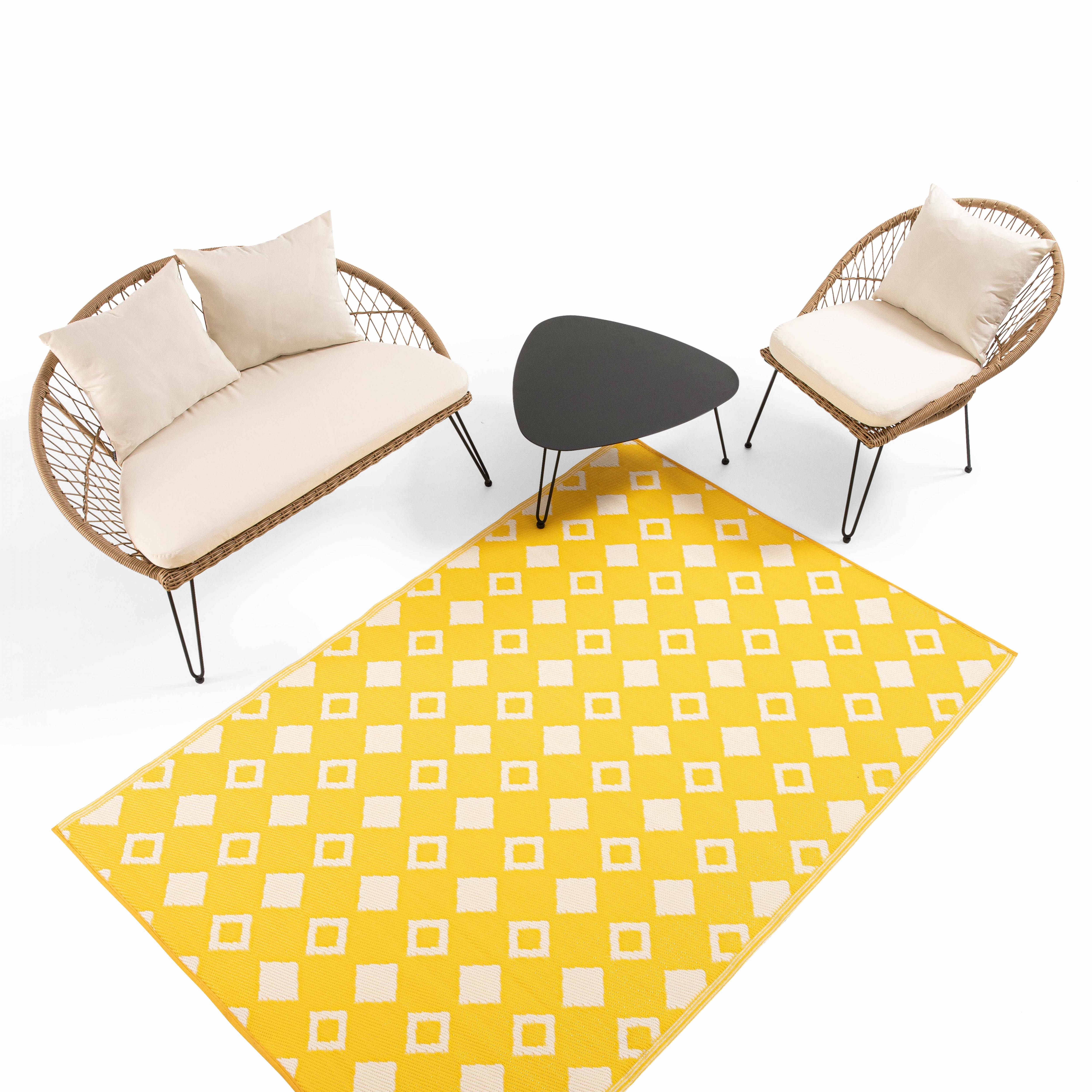 Oviala - Tapis d'extérieur double face en polypropylène tissé 120 x 180 cm
 - Oviala - Imagen 5