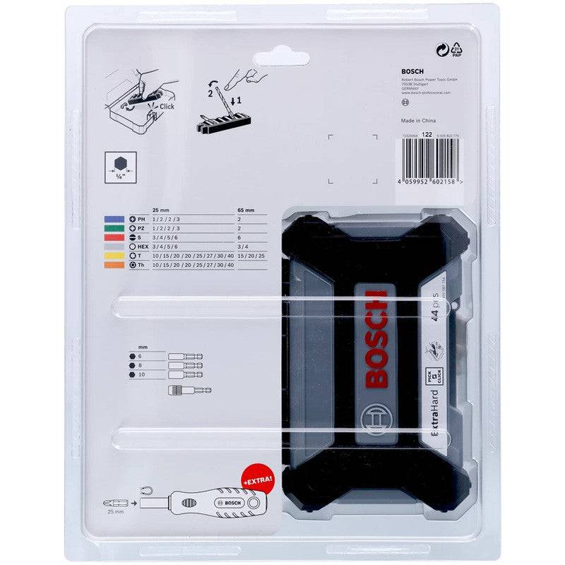 Bosch Professional - Assortiment d'embouts de vissage - BOSCH - 44 pièces + tournevis - 2607017693 - Imagen 4