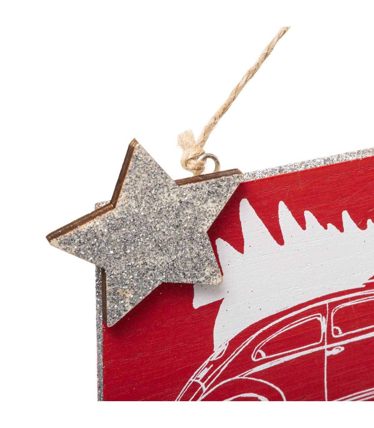 Fééric Lights & Christmas - Déco de Noël Pancarte murale EN ROUTE POUR NOËL L 29 cm - Imagen 2
