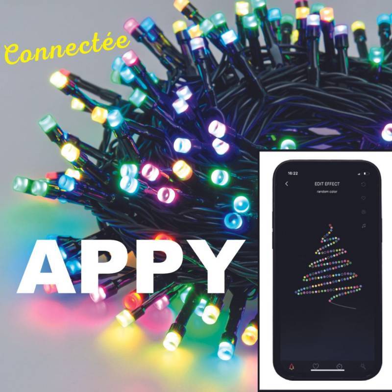 Lotti - Guirlande lumineuse connectée 20M APPY 200 LED RGB avec APPlication Bluetooth Lotti - Imagen 1