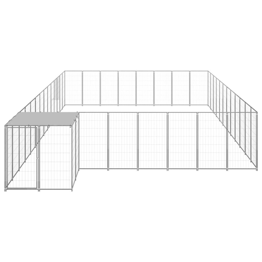 Vidaxl - Chenil Argenté 30,25 m² Acier vidaXL 3082236 - Imagen 2