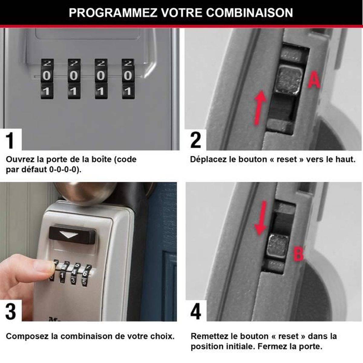Master Lock - Boite à clés MASTERLOCK avec anse ajustable - étanche - 5420EURD - Imagen 6
