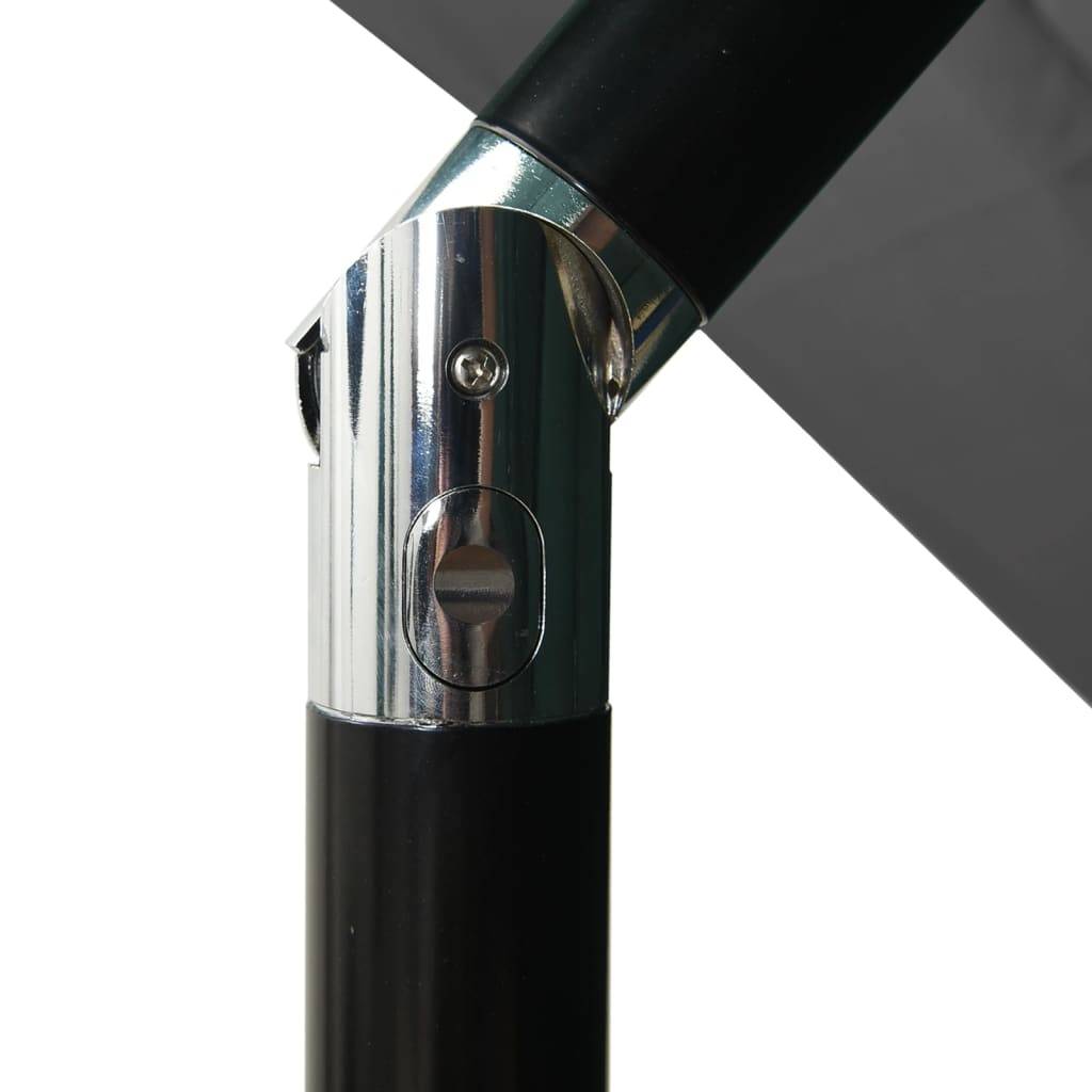 Helloshop26 - Parasol à 3 niveaux avec mât en aluminium 2,5 x 2,5 m anthracite - Imagen 6