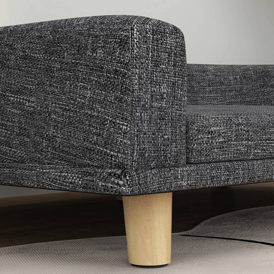 Lit Canapé pour Grand Chien Surélevé en Bois Couchage Confortable Coussin Lavable 98x67 cm Gris Foncé - ComfortXL Outdoor Living - Image 10