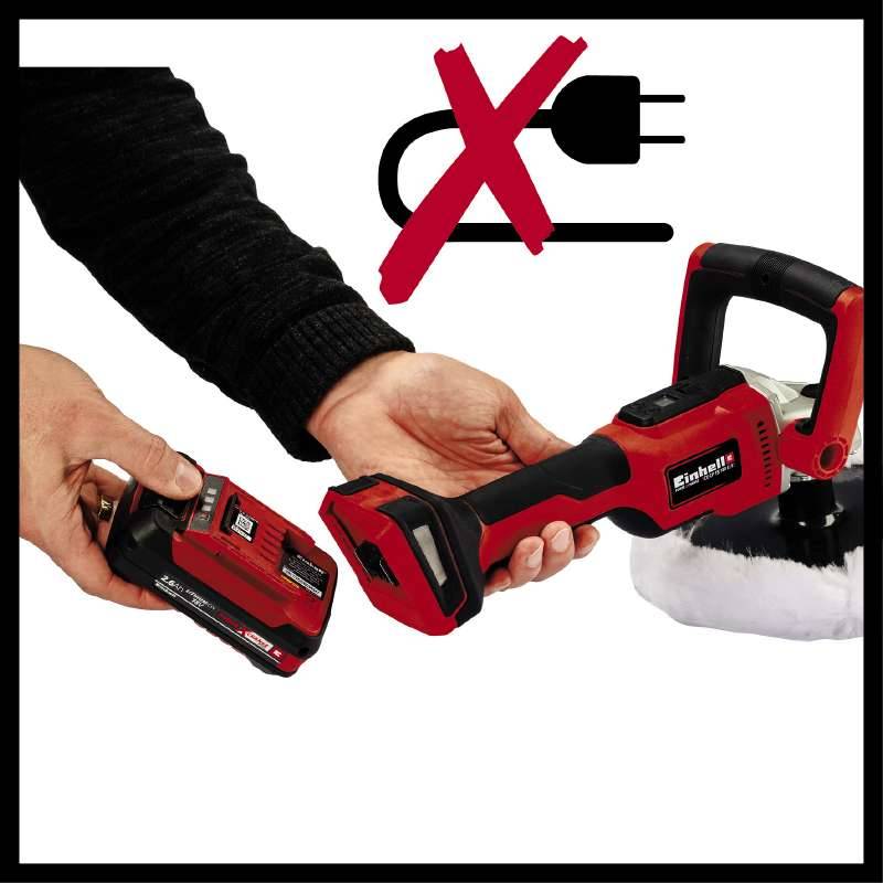 Einhell - Ponceuse-polisseuse sans fil 36 V (2 x 18 V) – CE-CP 18/180 Li E – Ø 180 mm – Brushless – sans batterie ni chargeur - Einhell - Image 2