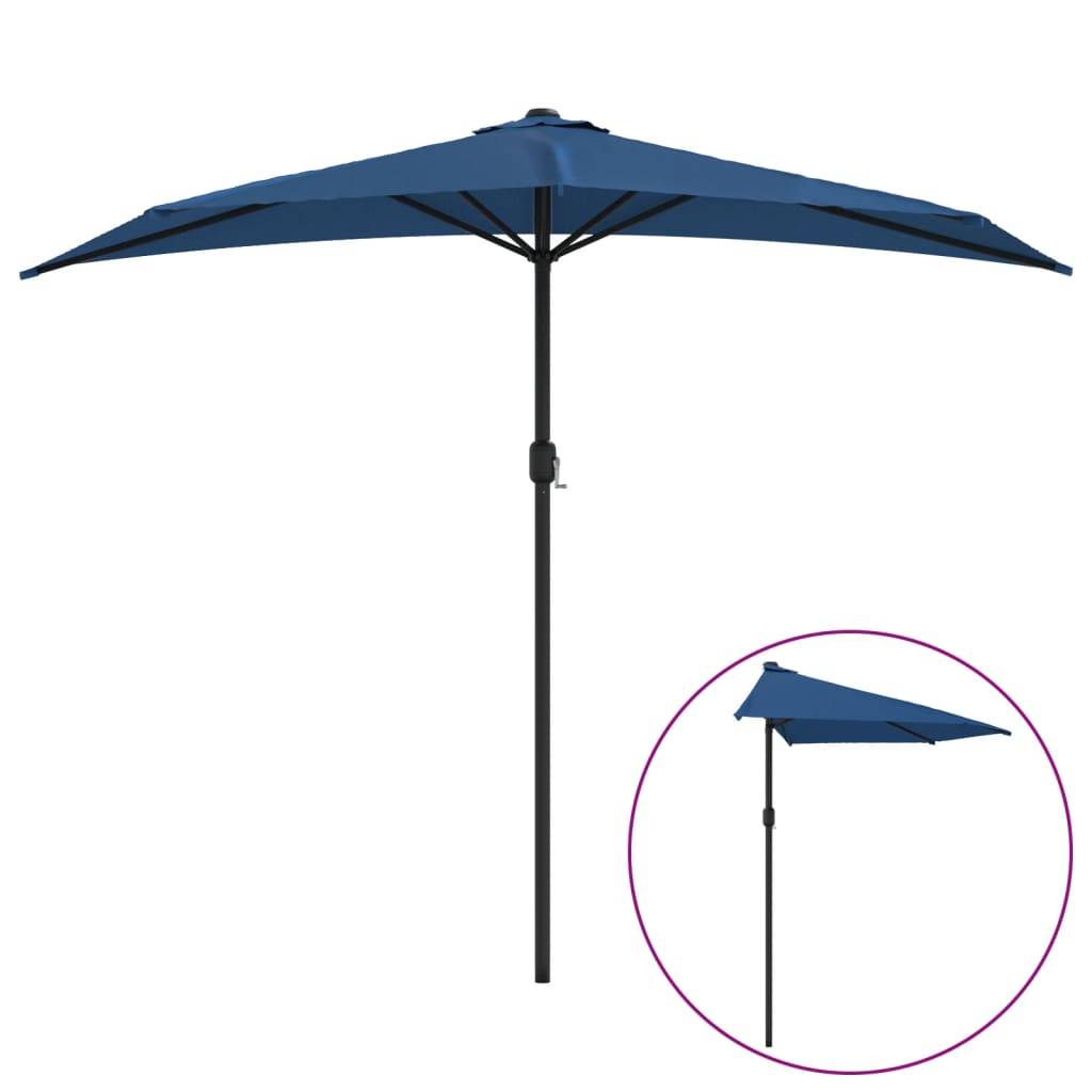 Parasol de balcon aluminium bleu 270 x 144 x 222 cm - PANGIVO - Image 2