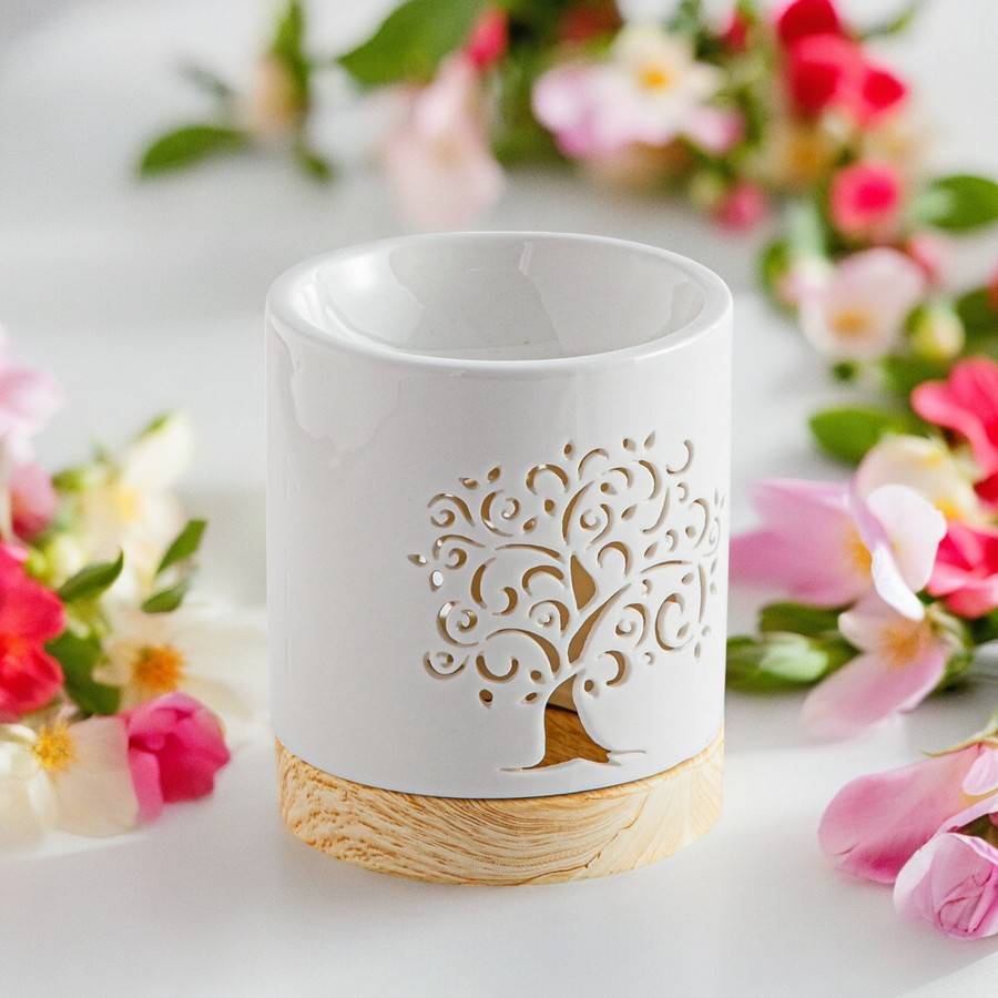 Brûle-Parfum Céramy Life Tree 50 ml - Brûleur Cire Fondant - Objet Artisanal Porte-Bonheur - Déco Cadeau - H 10,5 cm - Zen'Arôme - Image 8