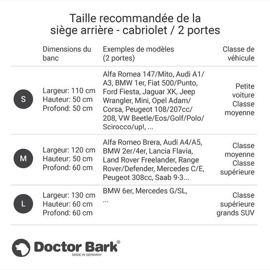 Couverture de voiture 2 portes / cabriolet - S gris - Doctor Bark - Image 7