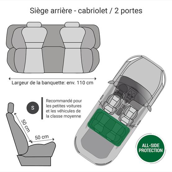 Couverture de voiture 2 portes / cabriolet - S gris - Doctor Bark - Image 5