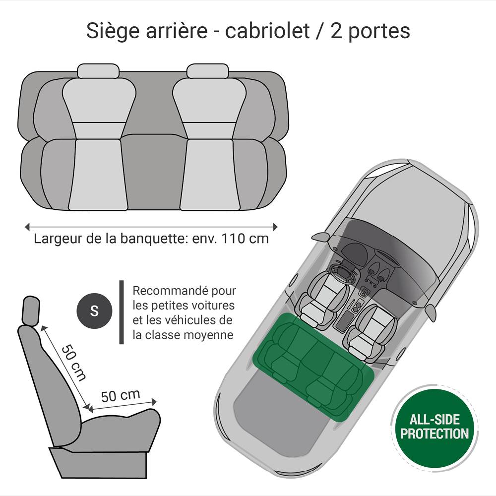 Couverture de voiture 2 portes / cabriolet - S gris - Doctor Bark - Image 5