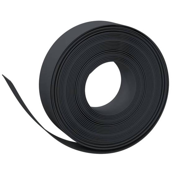 Bordure de pelouse polyéthylène pour jardin aménagement paysager flexible 10mx15cm noir - ComfortXL Outdoor Living - Image 3