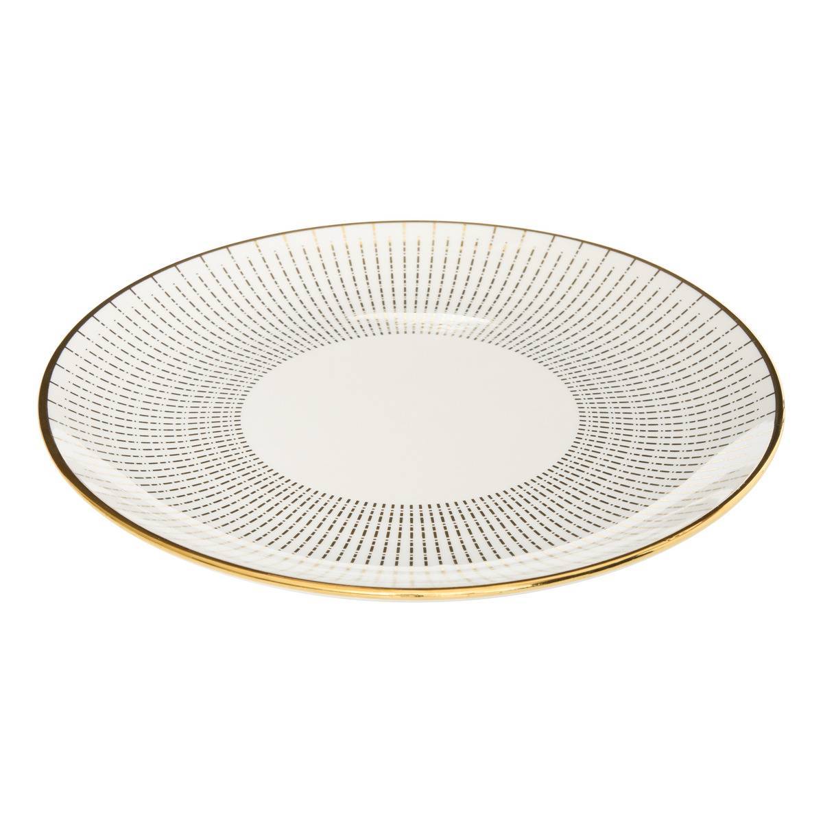 Atmosphera - Assiette plate Lunis ronde D.26cm doré - Atmosphera Créateur d'intérieur - Image 3