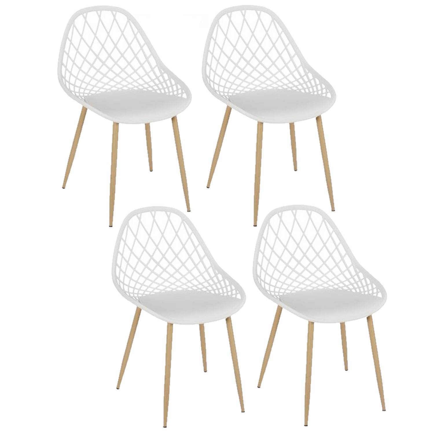 Sans Marque - Lot de 4 chaises d'extérieur Malaga en polypropylène - Toilinux - Imagen 1