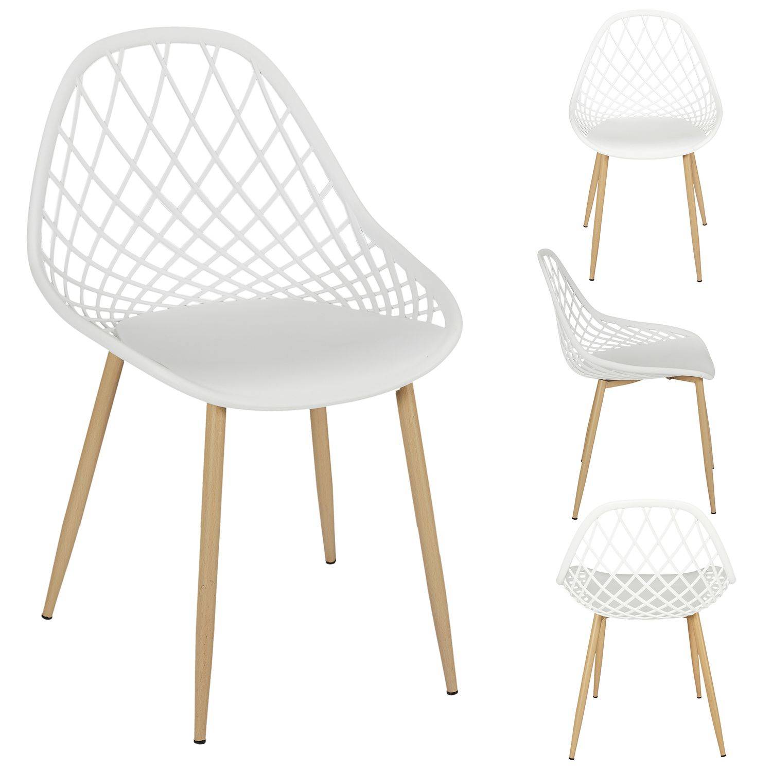 Sans Marque - Lot de 4 chaises d'extérieur Malaga en polypropylène - Toilinux - Imagen 3
