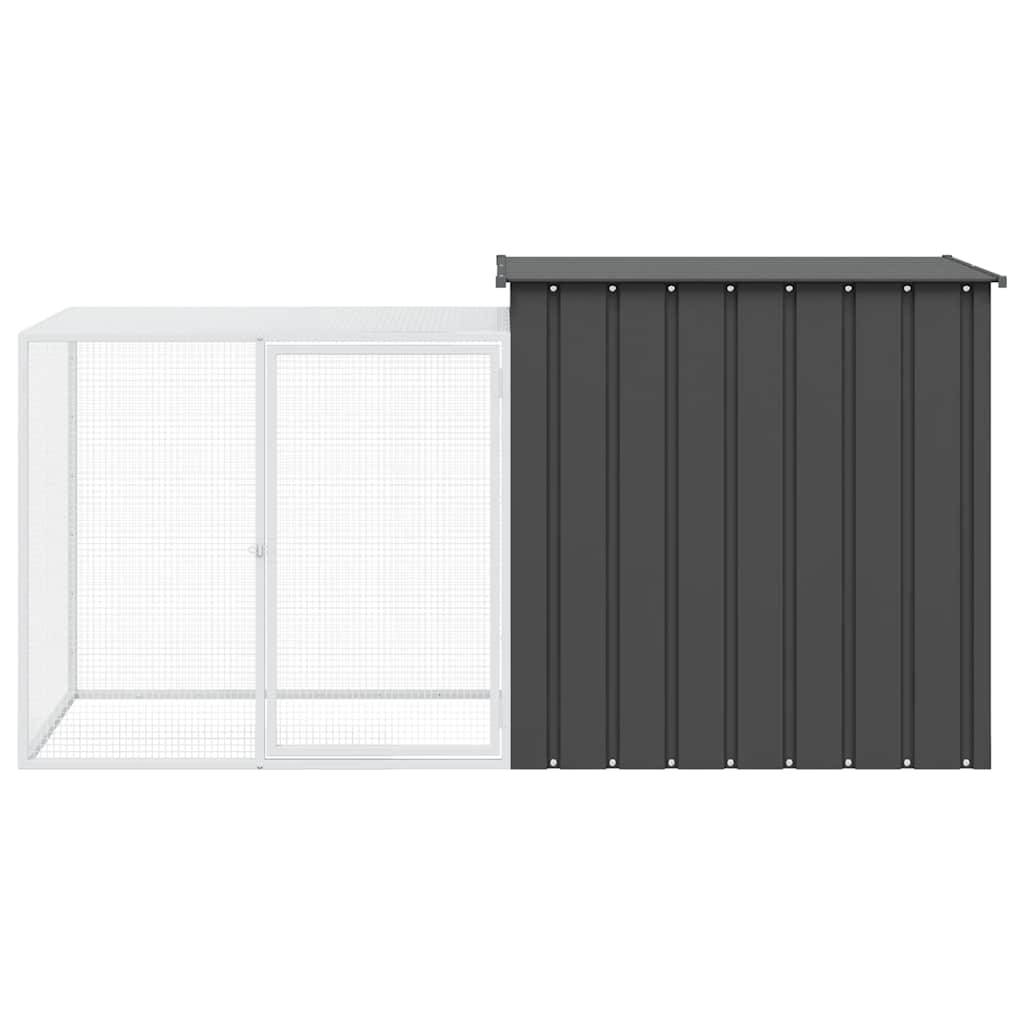 Vidaxl - Clapier Anthracite 200x91x100 cm Acier galvanisé vidaXL 3155527 - Imagen 6