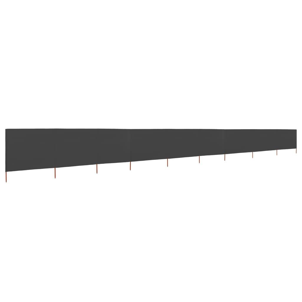 Helloshop26 - Brises-vue paravent 9 panneau x tissu 1200 x 120 cm anthracite - Imagen 2