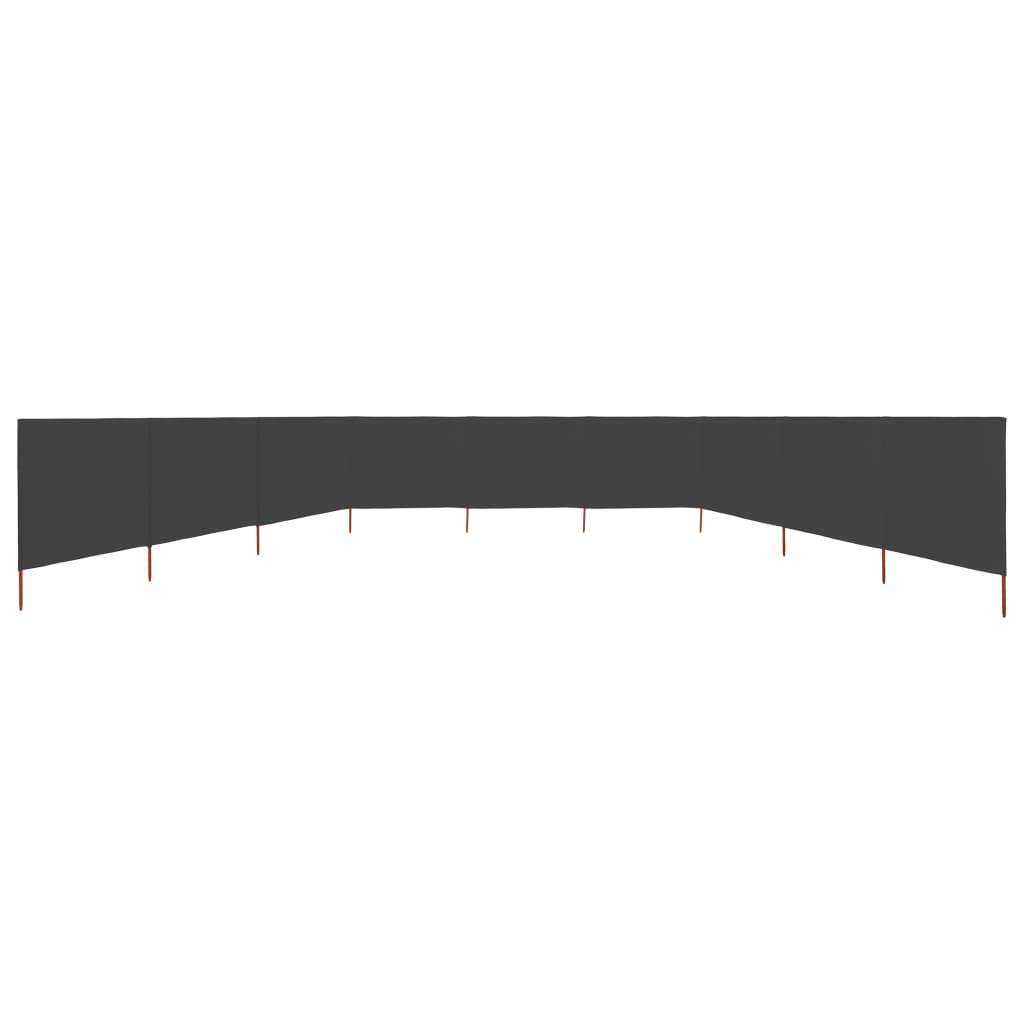 Helloshop26 - Brises-vue paravent 9 panneau x tissu 1200 x 120 cm anthracite - Imagen 3