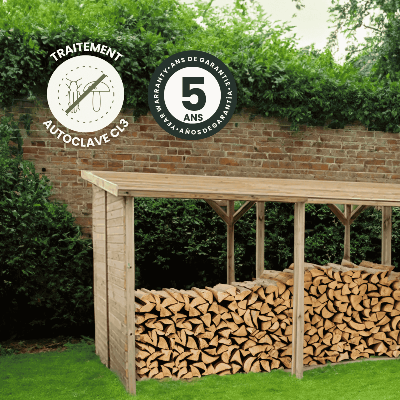Abri bûches de jardin en bois XXL - Image 3