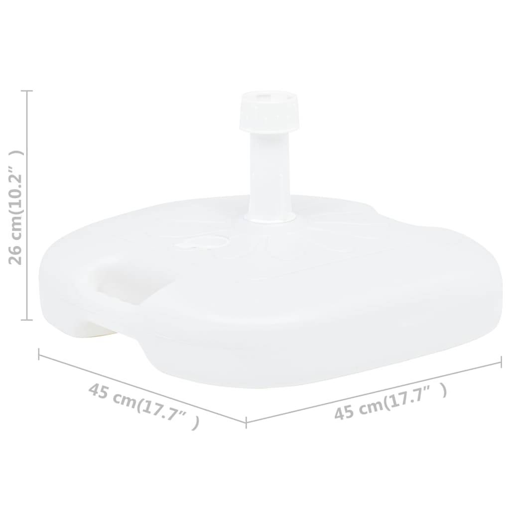 Vidaxl - Socle de parasol rempli de sable/d'eau 16 L Blanc Plastique vidaXL 48773 - Image 7
