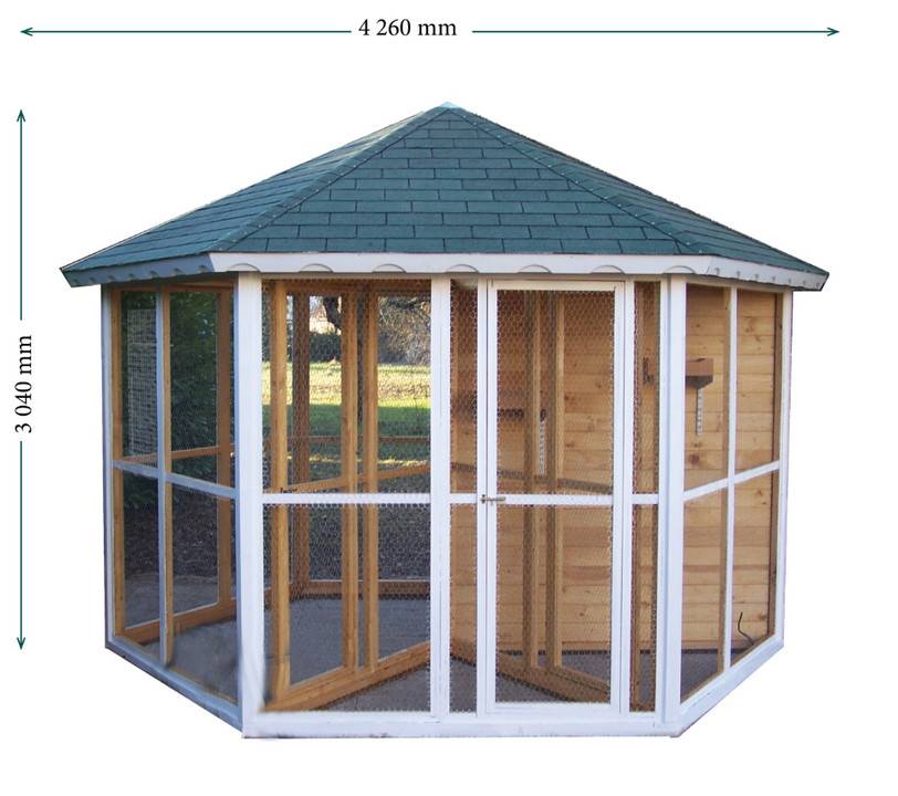 Habrita - Volière en bois 9.60m² POH38 Habrita - Imagen 3