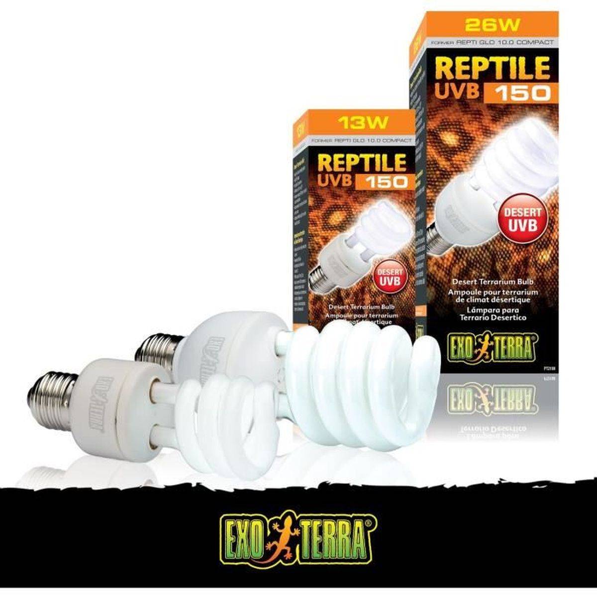 Lampe UVB compacte ReptiGlo UVB150 25 W E27 (10,0) pour terrariums désertiques - EXO Terra - Image 4