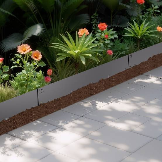 Vevor - VEVOR Bordure jardin acier lot 5, 990x181mm, résistant, gris foncé. - Image 8