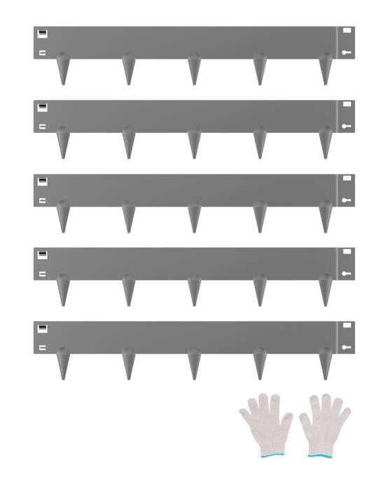 Vevor - VEVOR Bordure jardin acier lot 5, 990x181mm, résistant, gris foncé. - Image 1