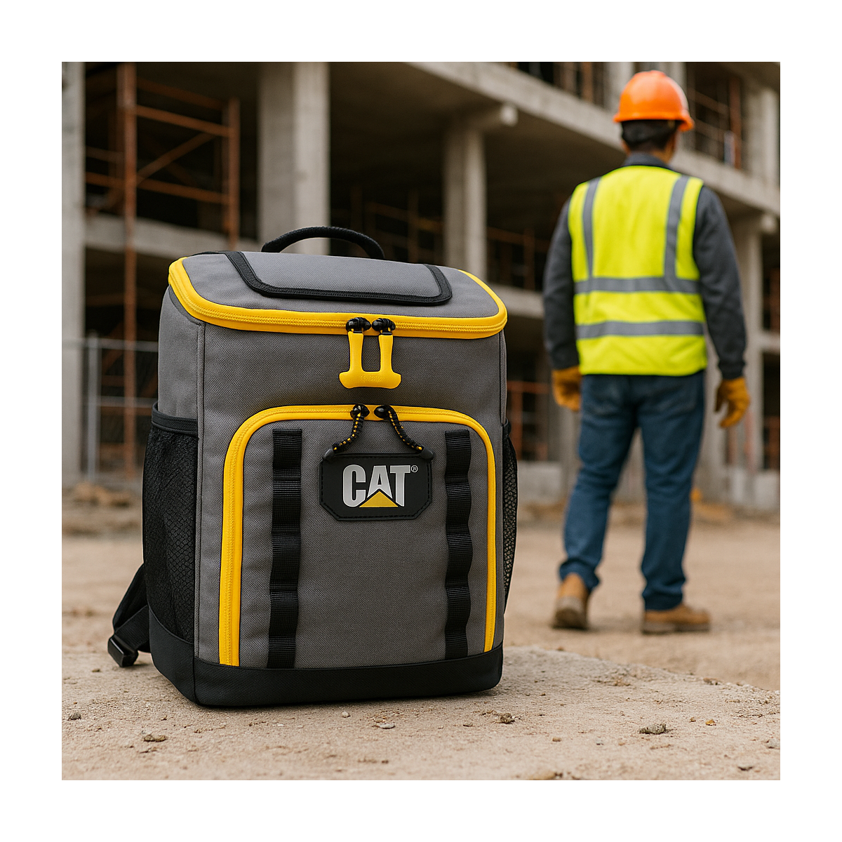 Sac à dos isotherme 20 litres Glacière portable Chantier Camping Plage Caterpillar - Imagen 8