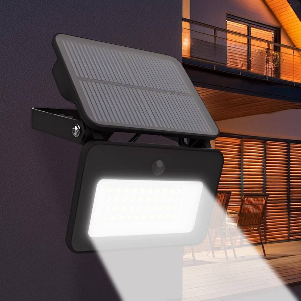 Projecteur solaire LED extérieur 14,3x9,7x4,4 cm – 1000 lumens avec détecteur de mouvement, sans fil et étanche IP65 - TERRE JARDIN - Image 2