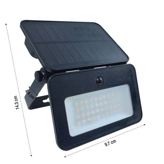 Projecteur solaire LED extérieur 14,3x9,7x4,4 cm – 1000 lumens avec détecteur de mouvement, sans fil et étanche IP65 - TERRE JARDIN - Image 3