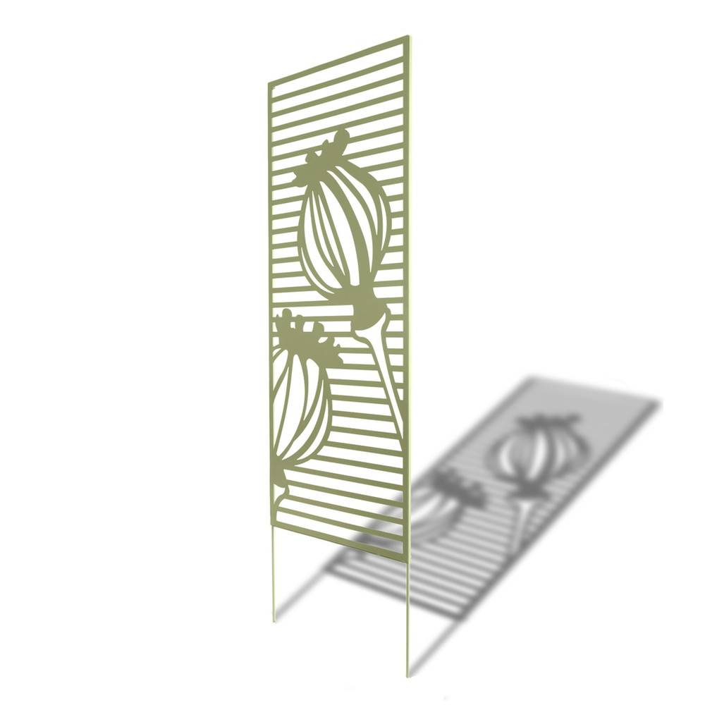 Nortène - Panneau en métal Deco Panel vert olive - 0,60 x 1,50 m - pose murale ou sur sol meuble Nortene - Image 3
