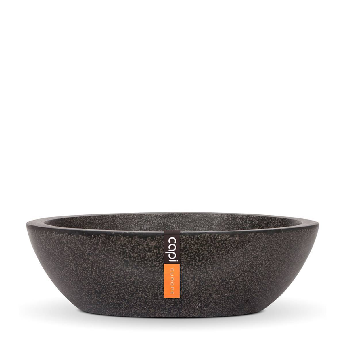 Artificielles - Bac en pures Fibres Baya Ext. bol 24x7 cm noir - dimhaut: H 24 cm - couleur: Noir