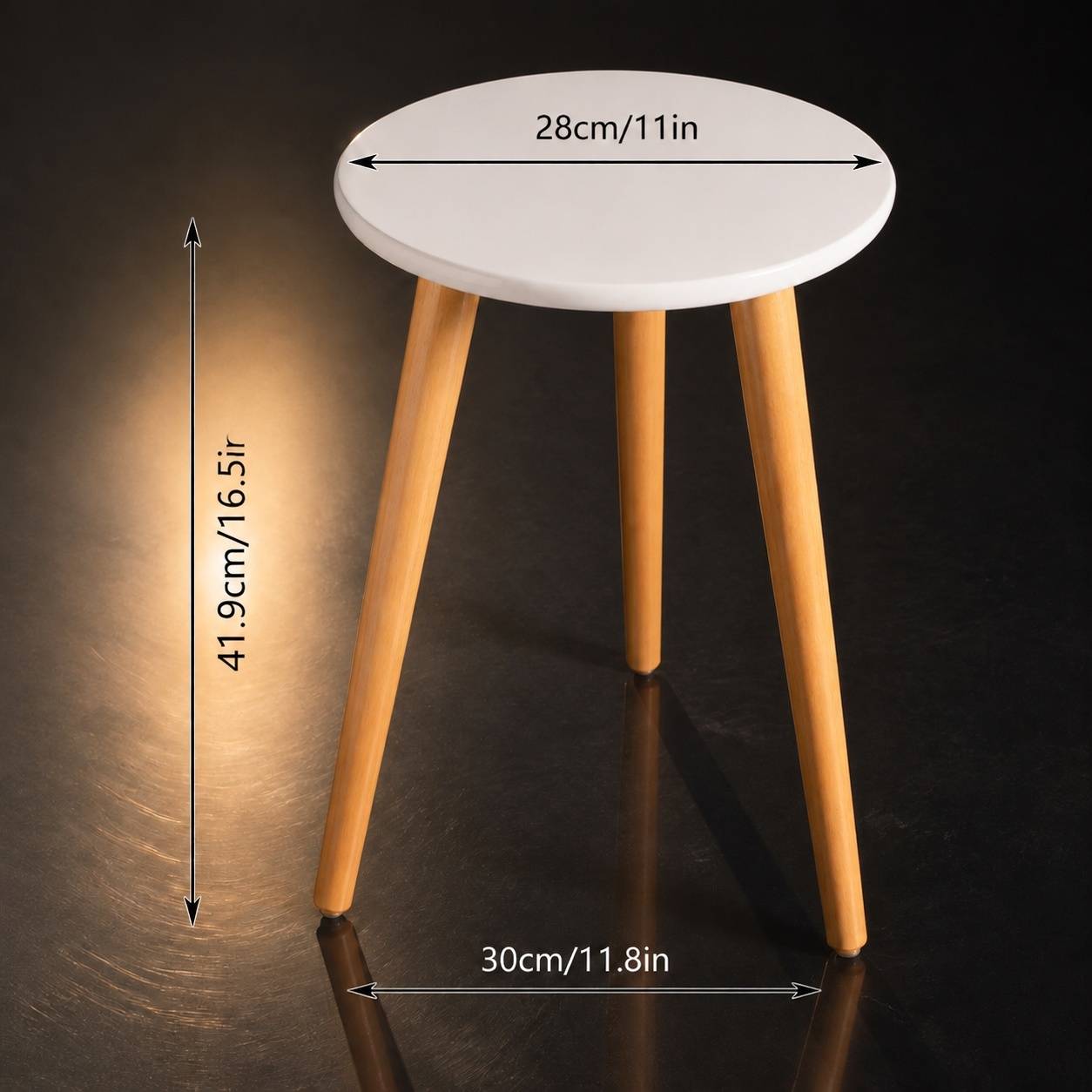 Support de Plante Bois Rond Table de Chevet Moderne pour Salon Balcon Jardin - Image 2