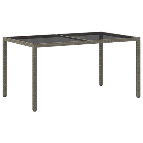 PANGIVO - Table de jardin verre trempé et poly rotin gris 150 x 90 x 75 cm, Poid :28.4kg - PANGIVO - Image 5